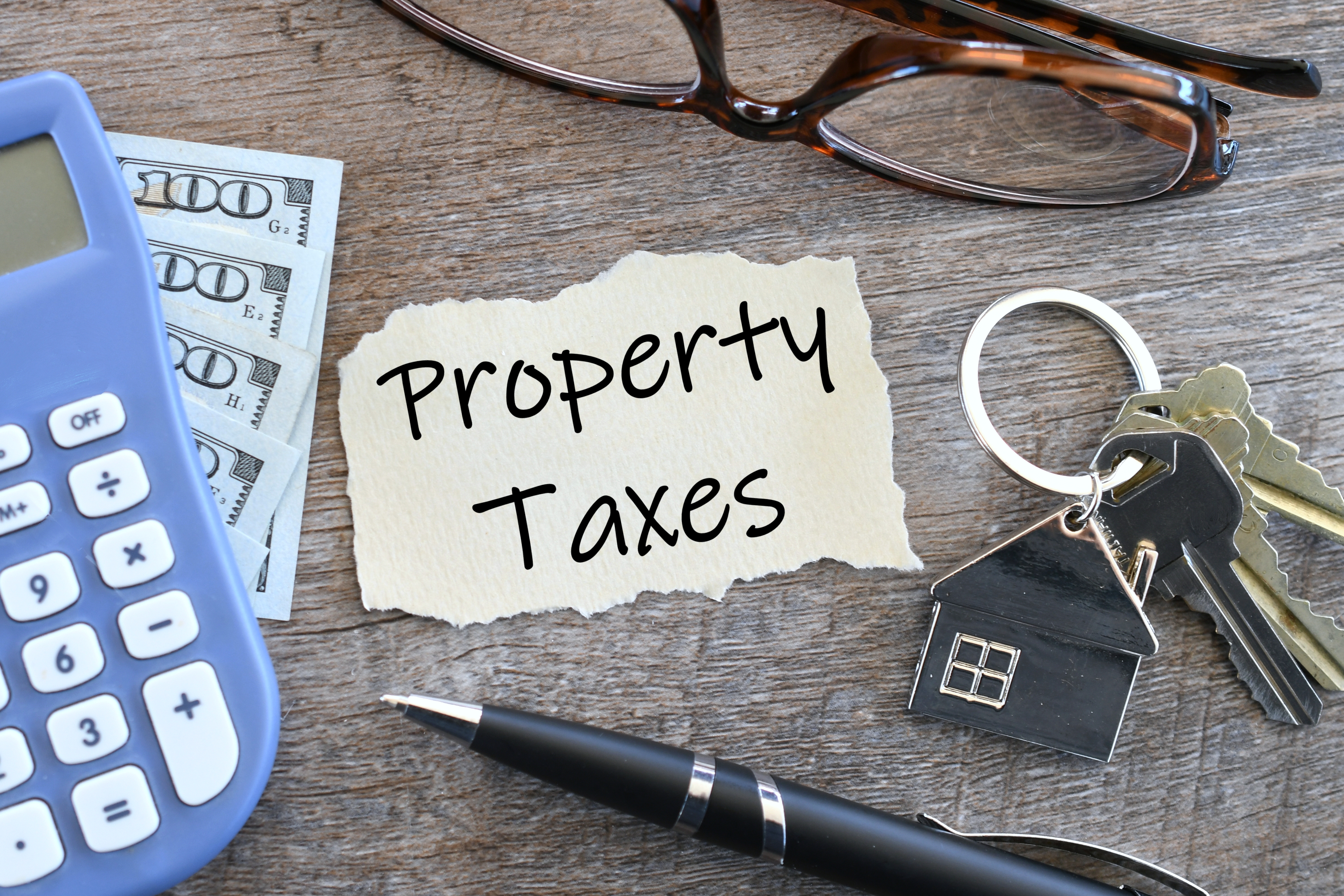 Property Taxes Flat Lay